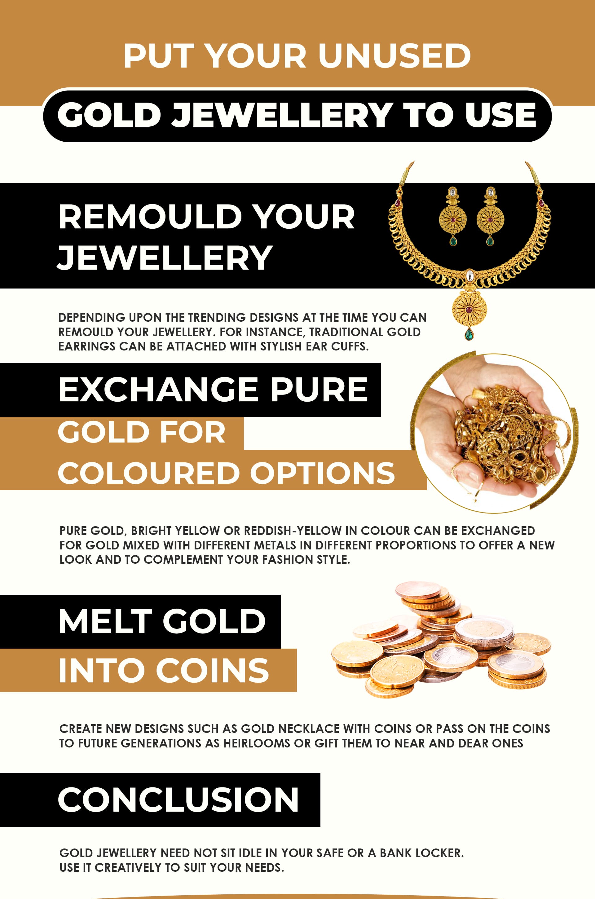 Put your unused gold jewellery to use