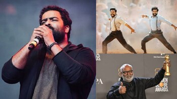 Kaala Bhairava (left). one of the singers of the 'RRR' song 'Naatu Naatu', is its composer MM Keeravaani's son. (Photos: Twitter) 