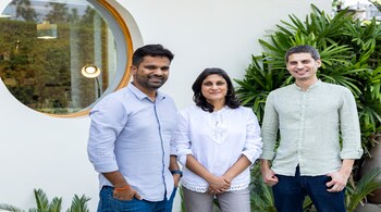 Blue Tokai founders (L to R): Shivam Shahi, Namrata Asthana and Matt Chitharanjan