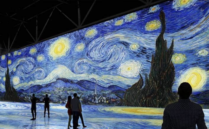 The master's famous works like 'Almond Blossom' and 'Starry Night' are also among the immersive experience. (Image courtesy Van Gogh 360°)