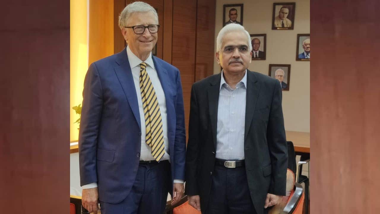 The billionaire businessman is on an exclusive visit to India to explore business opportunities. Gates Foundation pursues a lot of activity in India including promotion of financial inclusion, health sector and climate change. Billionaire businessman Gates is also engaged in large-scale philanthropy activities. (Image: Twitter @RBI)