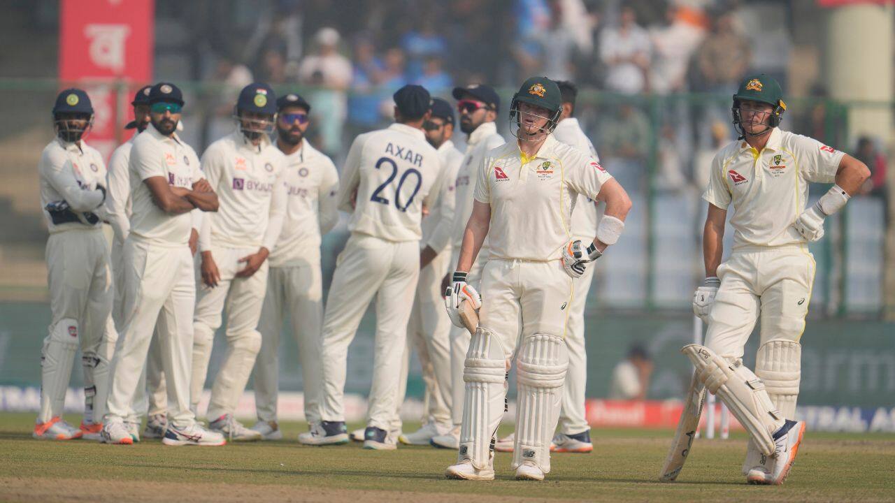 Marnus Labuschagne (35) and Steve Smith (9) added 20 runs for the third wicket in the calmest passage of play for the tourists. That changed soon after when Ashwin trapped Smith lbw at the end of the 19th over, and the decision stayed in India’s favor despite the batsman opting for DRS. (Image: AP)