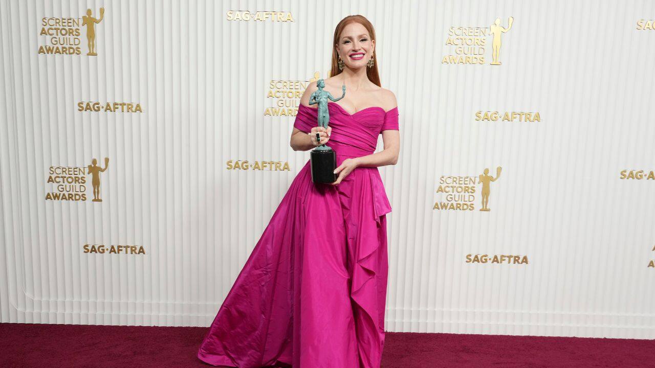 BEST FEMALE ACTOR, TV MOVIE OR LIMITED SERIES: Jessica Chastain, “George and Tammy” (Image: AP)