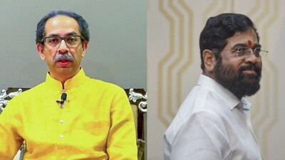 Shiv Sena (UBT) chief Uddhav Thackeray and Shiv Sena president Eknath Shinde. (File photos)