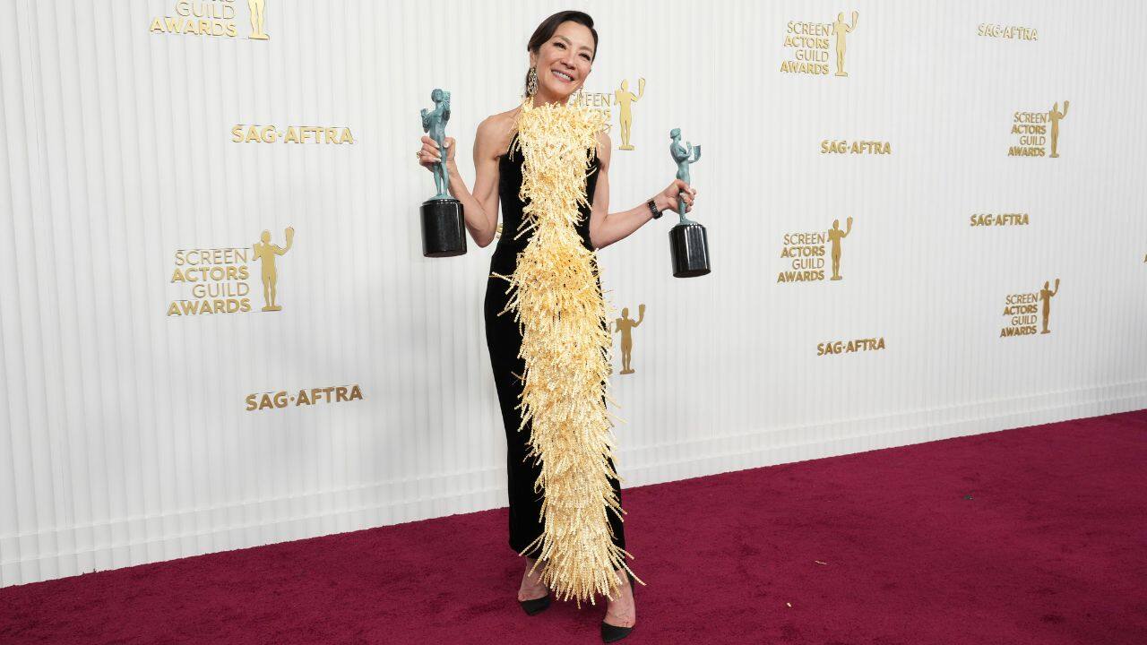 BEST FEMALE ACTOR, MOVIE: Michelle Yeoh, &quot;Everything Everywhere All At Once&quot; (Image: AP)