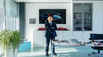 Benedetto Vigna in his office at Maranello. Photographer: Francesca Volpi/Bloomberg