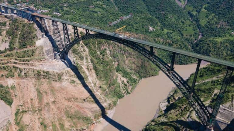 Chenab bridge: Track laying begins at the world's highest rail arch bridge