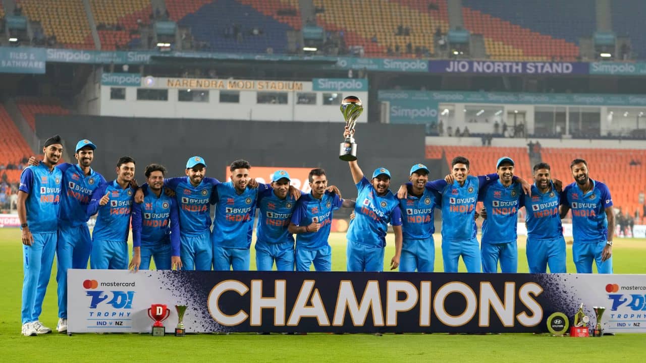 India had swept the three-match ODI series. Its next assignment is the four-test Border-Gavaskar Trophy against Australia beginning February 9. New Zealand flies home to host England in a two-test series starting February 16. (Image: AP) India had swept the three-match ODI series. Its next assignment is the four-test Border-Gavaskar Trophy against Australia beginning February 9. New Zealand flies home to host England in a two-test series starting February 16. (Image: AP)