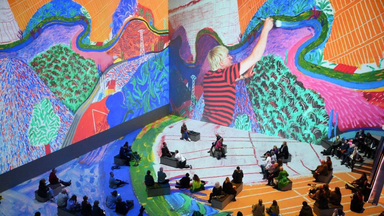 David Hockney: Bigger & Closer (not smaller & further Away) at London's Lightroom runs until June 4. (Source: AFP)