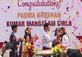 Watch: Kumar Mangalam Birla celebrates Padma Bhushan with family and employees