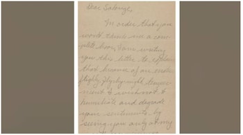 Marlon Brando, Oscar winning star of ‘The Godfather’, wrote this note in the 1940s. (Image credit: RR Auctions)