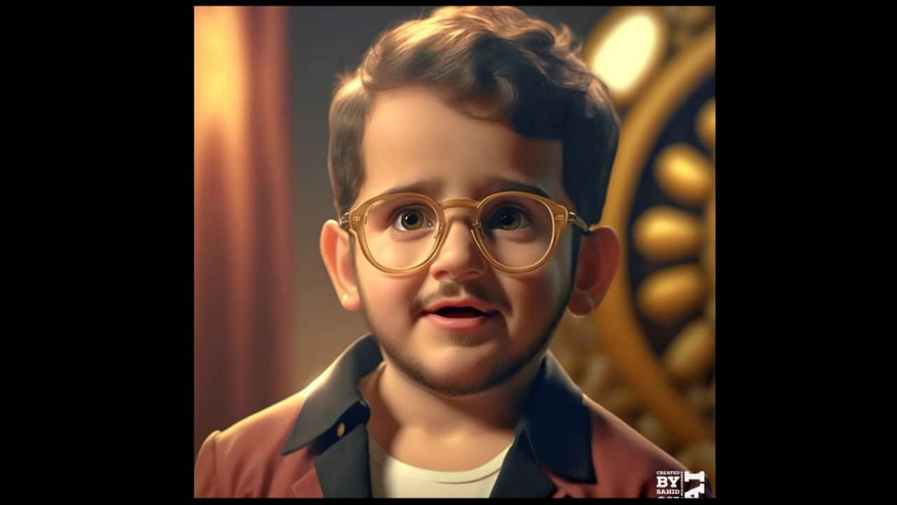 Aman Gupta’s artwork didn’t have teeth but had a beard. “He looks like Harry Potter,” one user commented. (Image: @sahixd/Instagram)