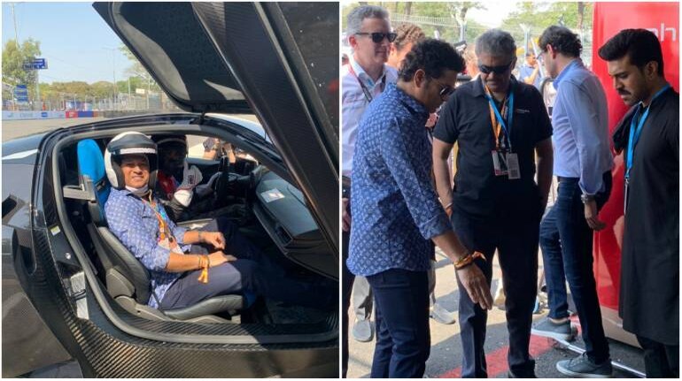 Sachin Tendulkar attends Formula E's first race in India