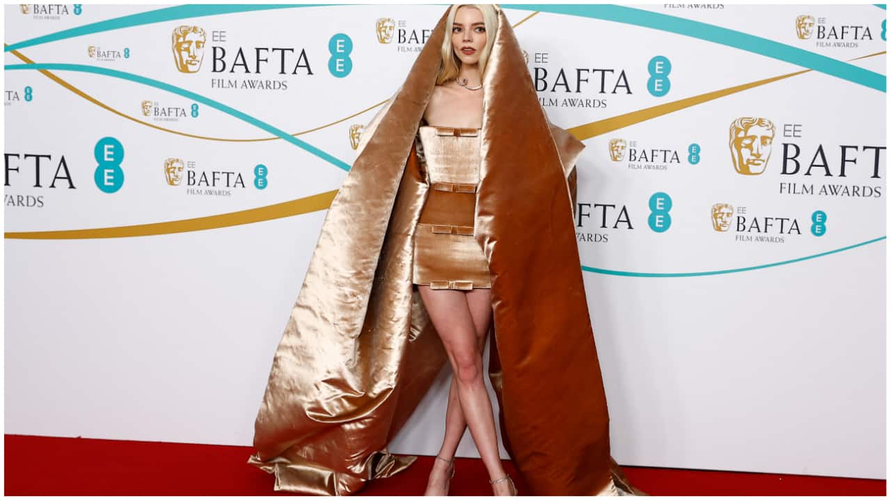 Anya Taylor-Joy, star of ‘The Queen’s Gambit’, arrives for the BAFTAs 2023