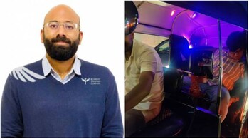 Bombay Shaving Company CEO and founder Shantanu Deshpande shared a photo of his head of sales Shanky Chauhan dozing in an autorickshaw. (Image credit: LinkedIn)