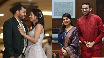 Alakh Pandey (L) and Ritesh Agarwal (R) are among the Indian executives tying the knot this year. (Image credits: @shivani_dubey95_/Instagram, @riteshagar/Instagram)