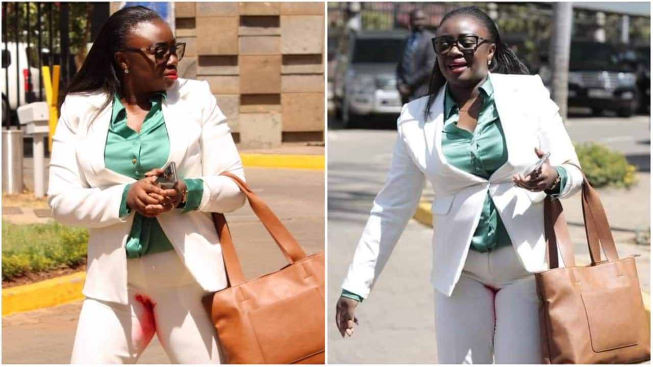 Watch: Kenyan politician with 'period stain' goes to parliament. And then...