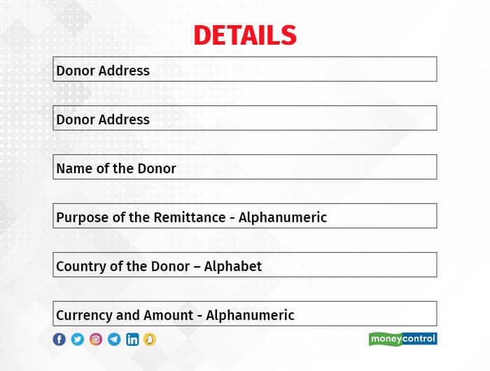 Donor details for transactions without LEI numbers