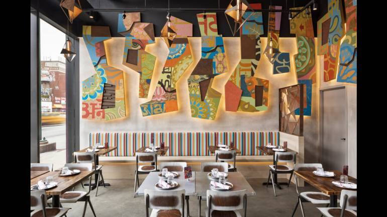The interiors of Dhamaka restaurant, New York City. (Photo: Will Ellis)