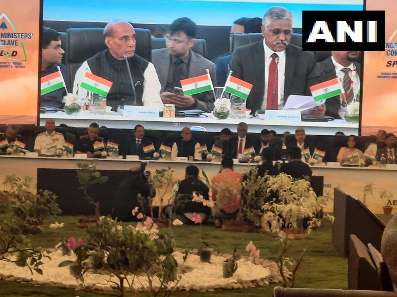 Held at Yelahanka Air Force station, Day 2 of Aero India 2023 has had Defence Minister Rajnath Singh engaging with his counterparts from 32 countries sharing friendly relations with India, seeking participation for collaboration in the country. This includes military equipments, especially airplatforms that will be produced indigenously. Image Credits: ANI