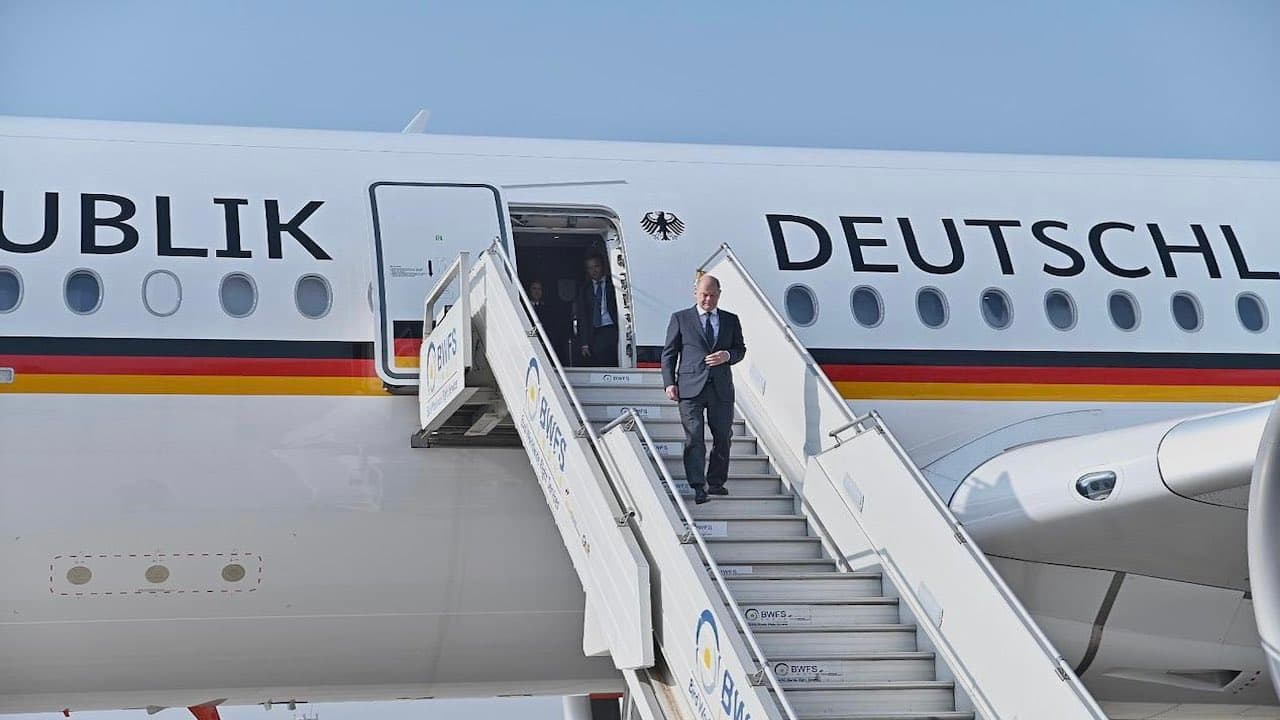 German Chancellor Olaf Scholz arrives in India for two-day visit