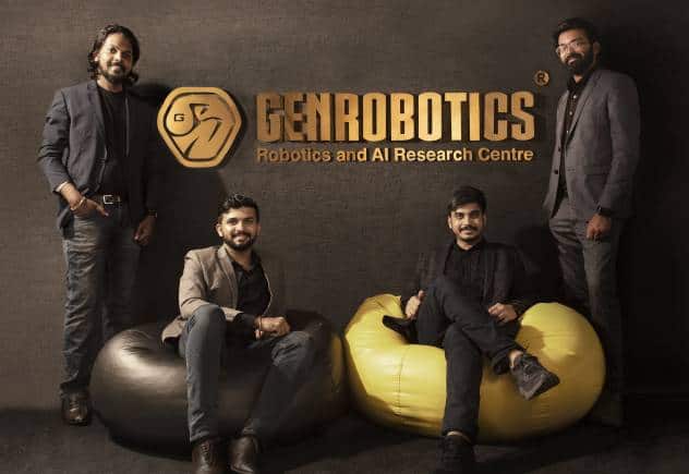 Genrobotics Innovations Pvt. Ltd founders (from left) Nikhil NP, Rashid K, Vimal Govind MK  and Arun George. (Photo courtesy GEnrobotics Innovations)