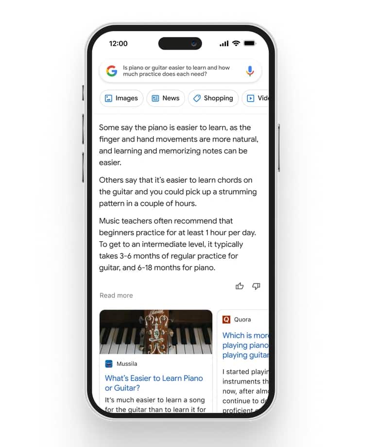 New AI features in Google Search will distill complex information and multiple perspectives into easy-to-digest formats for consumers