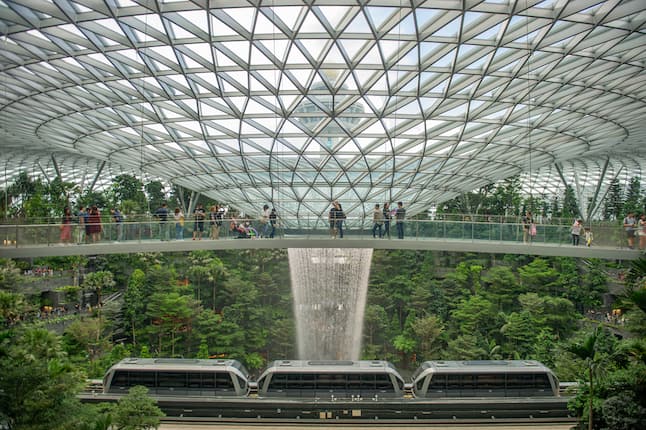 Jewel view of the Canopy Bridge, Singapore.