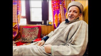 Ghulam Mohammad Zaz, Kashmir's last santoor maker. (Photo: Irfan Amin Malik)