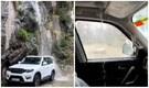 Viral video: Mahindra Scorpio N’s sunroof leaks under waterfall. Twitter tags Anand Mahindra
