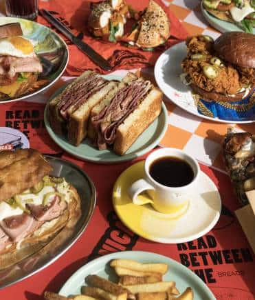 Sandwiches, coffee and kombucha at Veronica's, Mumbai.