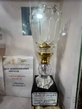 Awards won by Kashmir's santoor-maker Ghulam Mohammad Zaz. (Photo: Irfan Amin Malik)