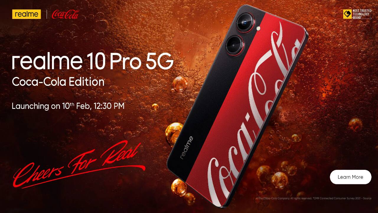 Realme 10 Pro 5G Coca-Cola Edition India launch confirmed for February 10