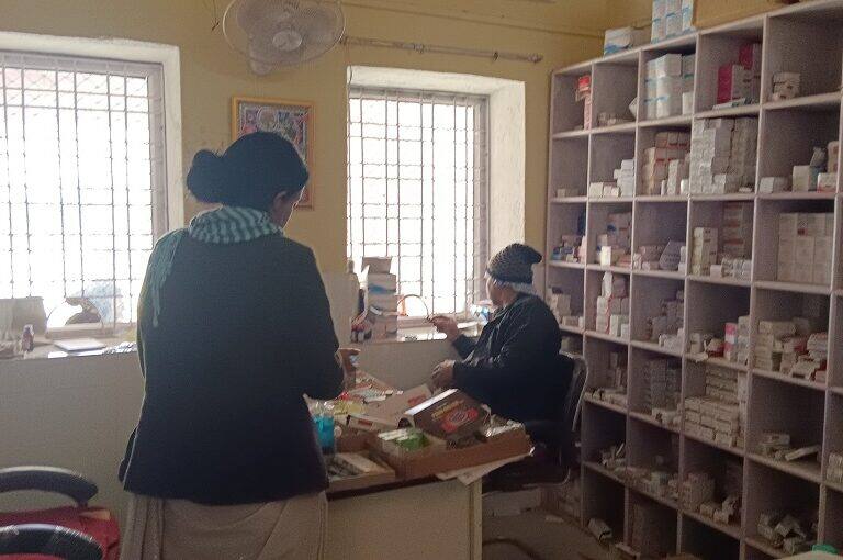 Medical store and the PHC in the village where people visit with complaints like asthma, skin disease, etc. Photo by Parul Kulshrestha.