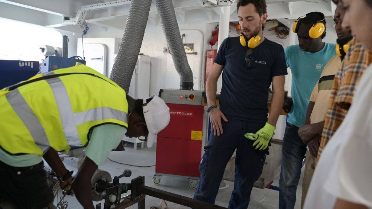 Plastic Odyssey's co-founder Simon Bernard said countries needed a two-pronged approach towards the plastic peril -- to drastically reduce the amount of waste and recycle what was collected. (Source: AFP)