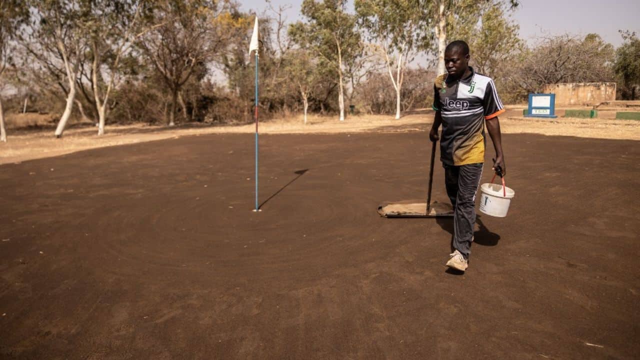 Sprinkler needs are particularly acute in desert settings. There is the obvious loss from evaporation, but also the sustainability of the water itself -- it may have been drawn from aquifers, rather than rivers, which can take hundreds of years to recharge. (Source: AFP)