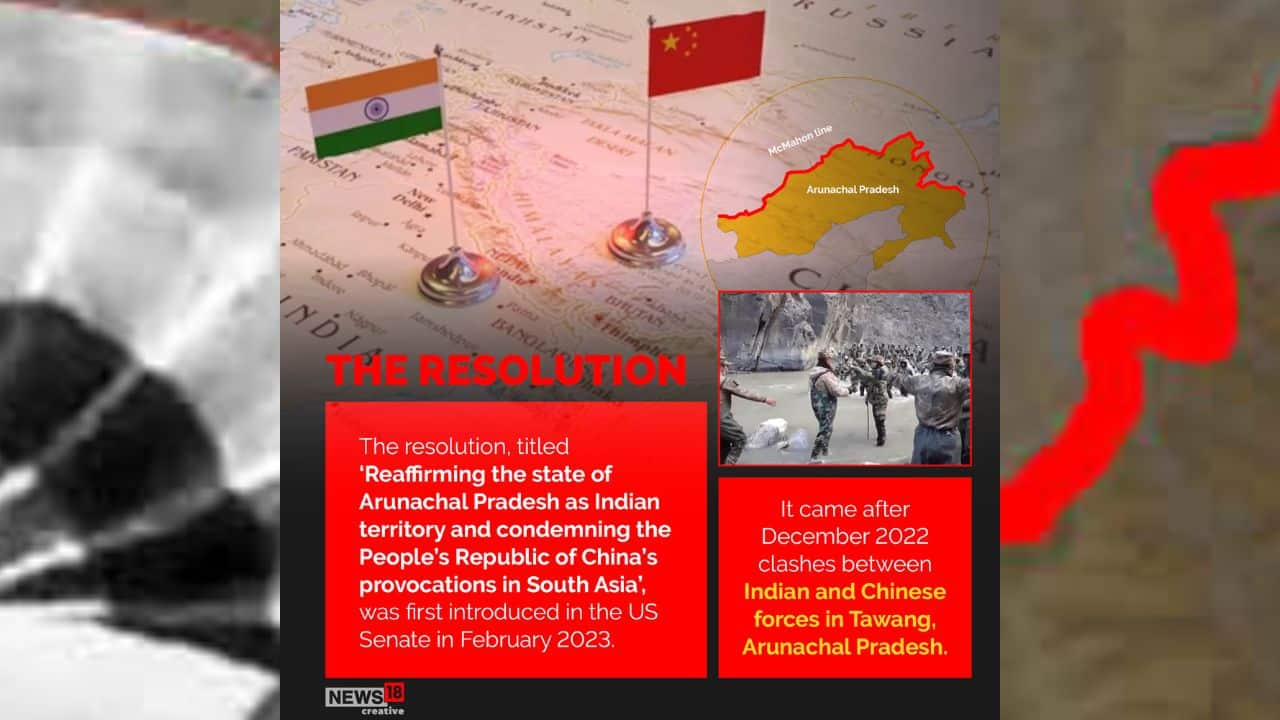 The resolution, titled ‘Reaffirming the state of Arunachal Pradesh as Indian territory and condemning the People’s Republic of China’s provocations in South Asia’, was first introduced in the US Senate in February 2023.