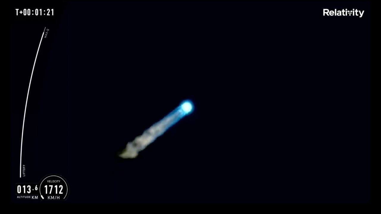 Had Terran 1 reached low Earth orbit, it would have been the first privately funded vehicle using methane fuel to do so on its first try, according to Relativity. Terran 1 was not carrying a payload for its first flight, but the rocket will eventually be capable of putting up to 2,755 pounds (1,250 kilograms) into low Earth orbit. (Image: AP)