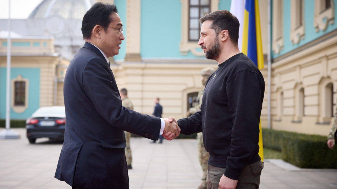 In Pics: Japan's Kishida Meets Zelensky, Visits Massacre Site