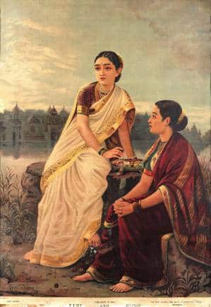 Raja Ravi Varma painting inspired from 'Grandmothers of Thirty illustration, which changed the law
