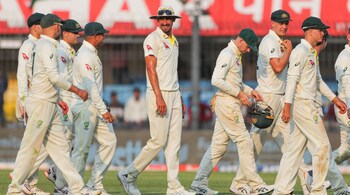 But Australia dominated from the start at Indore after dismissing the home team for 109 after Rohit Sharma won the toss and opted to bat, and then posted 197 for an 88-run first-innings lead. (Source: AP)