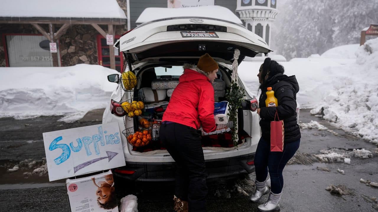 But California also benefited from the back-to-back dumps of heave snow. The Sierra snowpack provides about a third of the state’s water supply and the water content of the snowpack on February 28 — in a state grappling with years of drought — was 186 percent of normal to date. It was 162 percent of the average on April 1, when it is historically at its peak, according to the state Department of Water Resources’ online data. (Image: AP) But California also benefited from the back-to-back dumps of heave snow. The Sierra snowpack provides about a third of the state’s water supply and the water content of the snowpack on February 28 — in a state grappling with years of drought — was 186 percent of normal to date. It was 162 percent of the average on April 1, when it is historically at its peak, according to the state Department of Water Resources’ online data. (Image: AP)