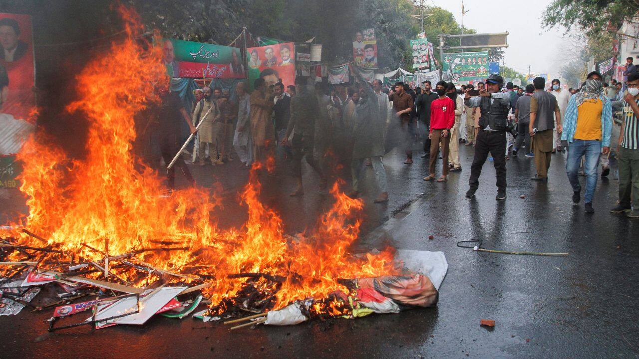 On March 14 and 15, dozens of Khan's supporters, armed with batons and sling-shots, barricaded his home to prevent security forces from arresting him for failing to show up in court over a case in which he is charged with illegally selling state gifts given to him while he was prime minister. Khan denies the charges. (Source: Reuters)