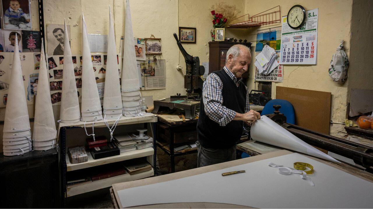 Spain is getting ready for one of its most revered holiday periods of the year: Easter Week, which means thousands of colorful and noisy religious street processions that draw multitudes onto the streets to watch. The central pieces of the processions are the richly decorated gigantic floats bearing sculptures of Jesus or the Virgin and often weighing up to a ton or more. (Source: AP)