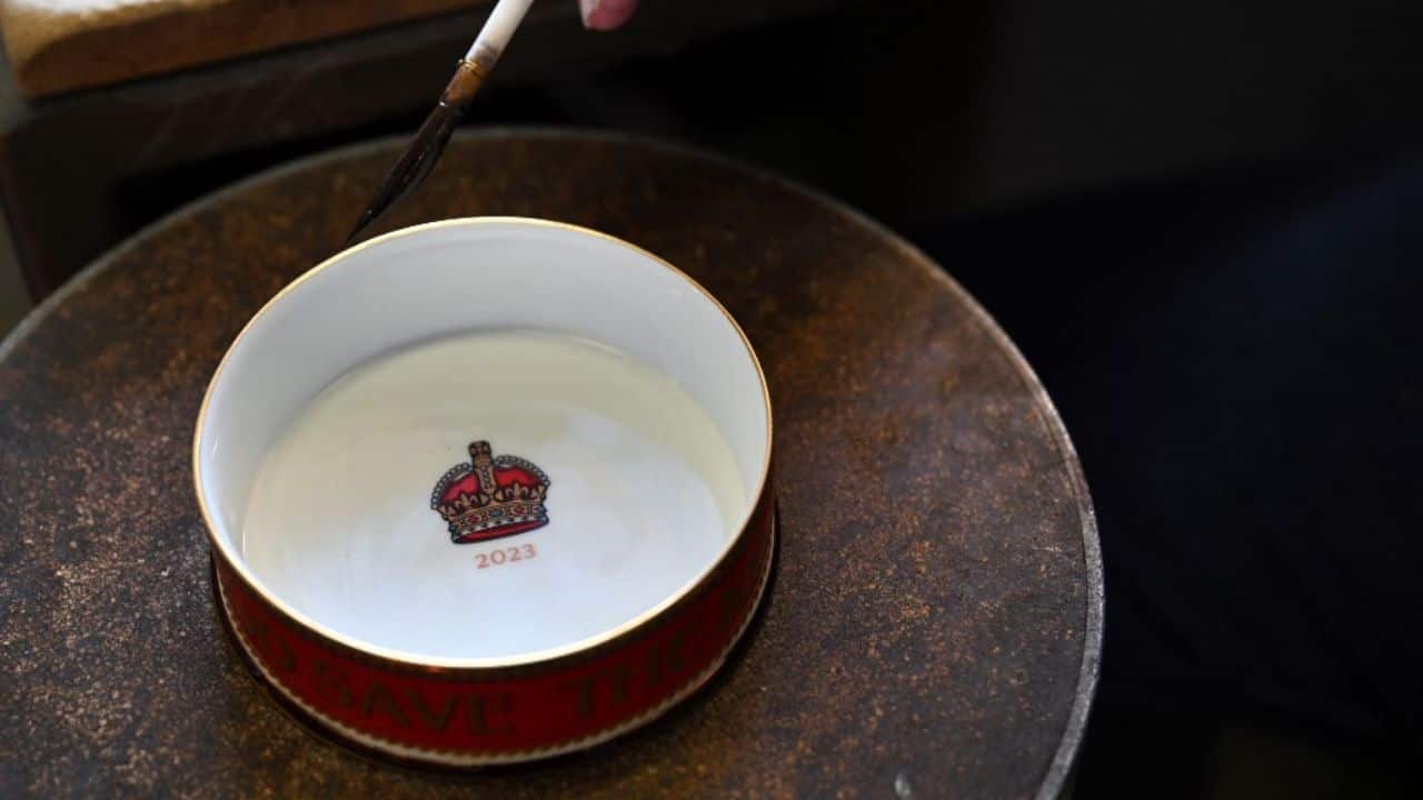 Established in 1888 in Longton, one of the six towns that make up the city of Stoke-on-Trent, Duchess China has been making fine bone china for over 130 years. The commemorative plates, mugs and other items Duchess China is making now were inspired by items produced in 1937 for the coronation of his grandfather King George VI. (Source: AFP)