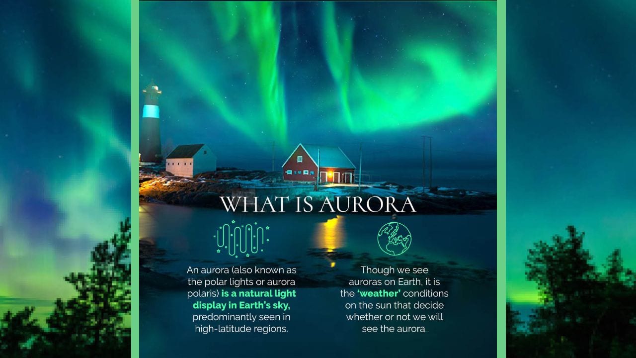 An aurora is a natural light display in Earth’s sky, predominantly seen in high-latitude regions.