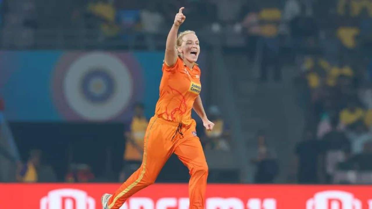 Garth took 5-36 as the Lucknow-based Warriorz stumbled at 105-7 in 15.4 overs. (Image: WPL)