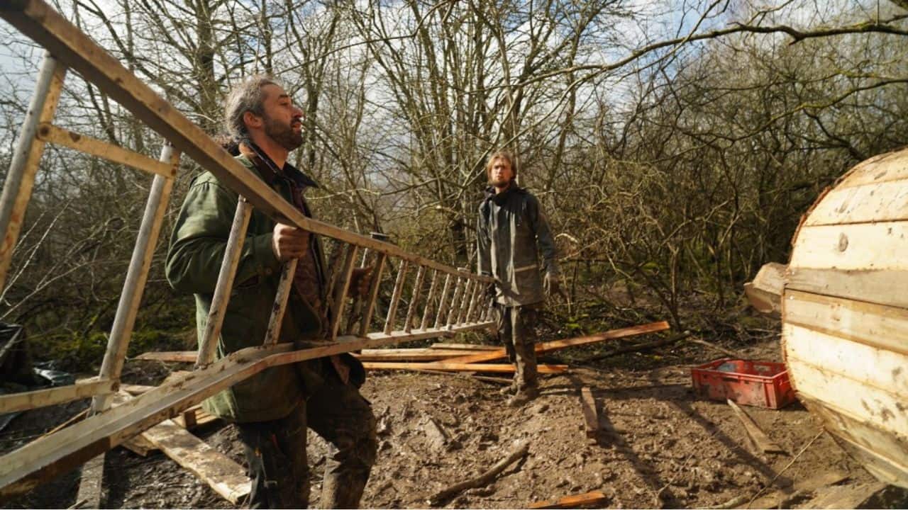 Members of Dambo's team carefully attached long wooden branches to the six-metre-tall sculpture to create the troll's flowing hair. "We're going for a wild, untamed hairstyle," one worker smiled. (Source: AFP) Members of Dambo's team carefully attached long wooden branches to the six-metre-tall sculpture to create the troll's flowing hair. "We're going for a wild, untamed hairstyle," one worker smiled. (Source: AFP)