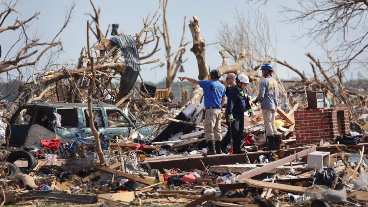 Similar destruction plagued twister-hit Silver City, where residents were seen salvaging what they could from their destroyed homes. Tornadoes, a weather phenomenon notoriously difficult to predict, are relatively common in the United States, especially in the central and southern parts of the country. (Source: AFP) Similar destruction plagued twister-hit Silver City, where residents were seen salvaging what they could from their destroyed homes. Tornadoes, a weather phenomenon notoriously difficult to predict, are relatively common in the United States, especially in the central and southern parts of the country. (Source: AFP)