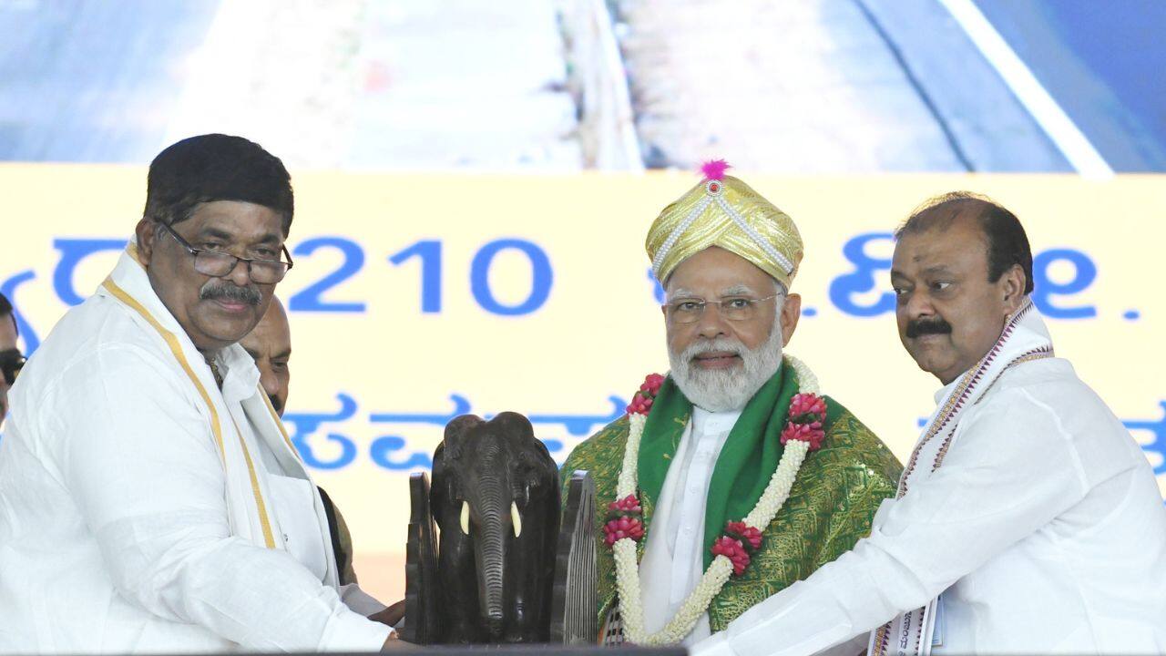 On his sixth visit this year to Karnataka, where Assembly elections are due by May, he also asserted that the &quot;double engine&quot; government is a necessity for the fast-paced development of the state, and added that the projects inaugurated or for which foundations were laid today is an effort in that direction. (Source: PIB)